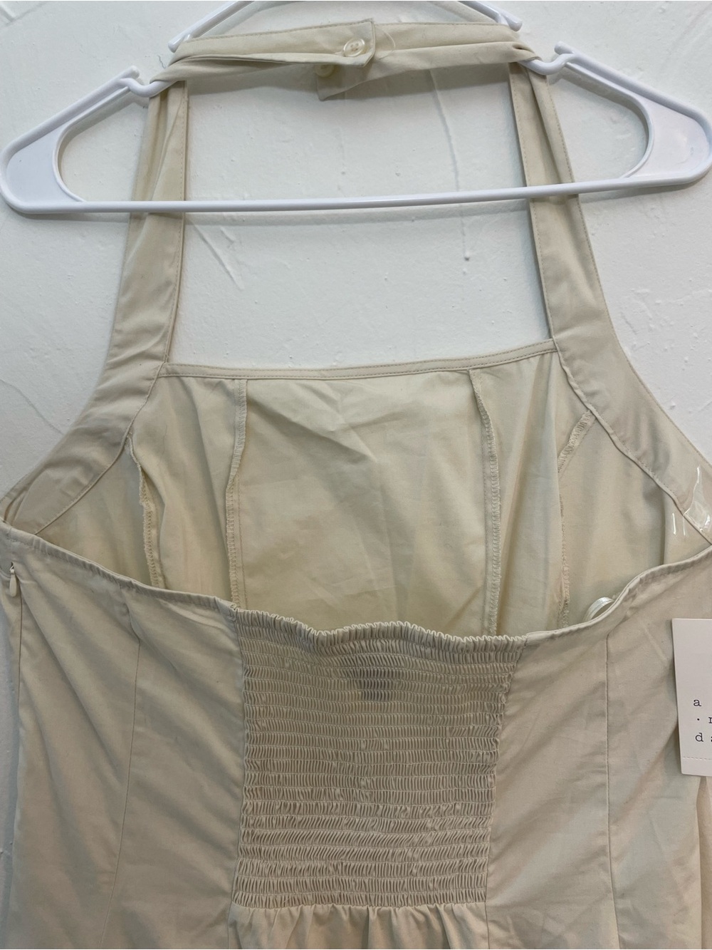 a new day Cream Halter Midi Dress with Pleated Skirt - Picture 5 of 12